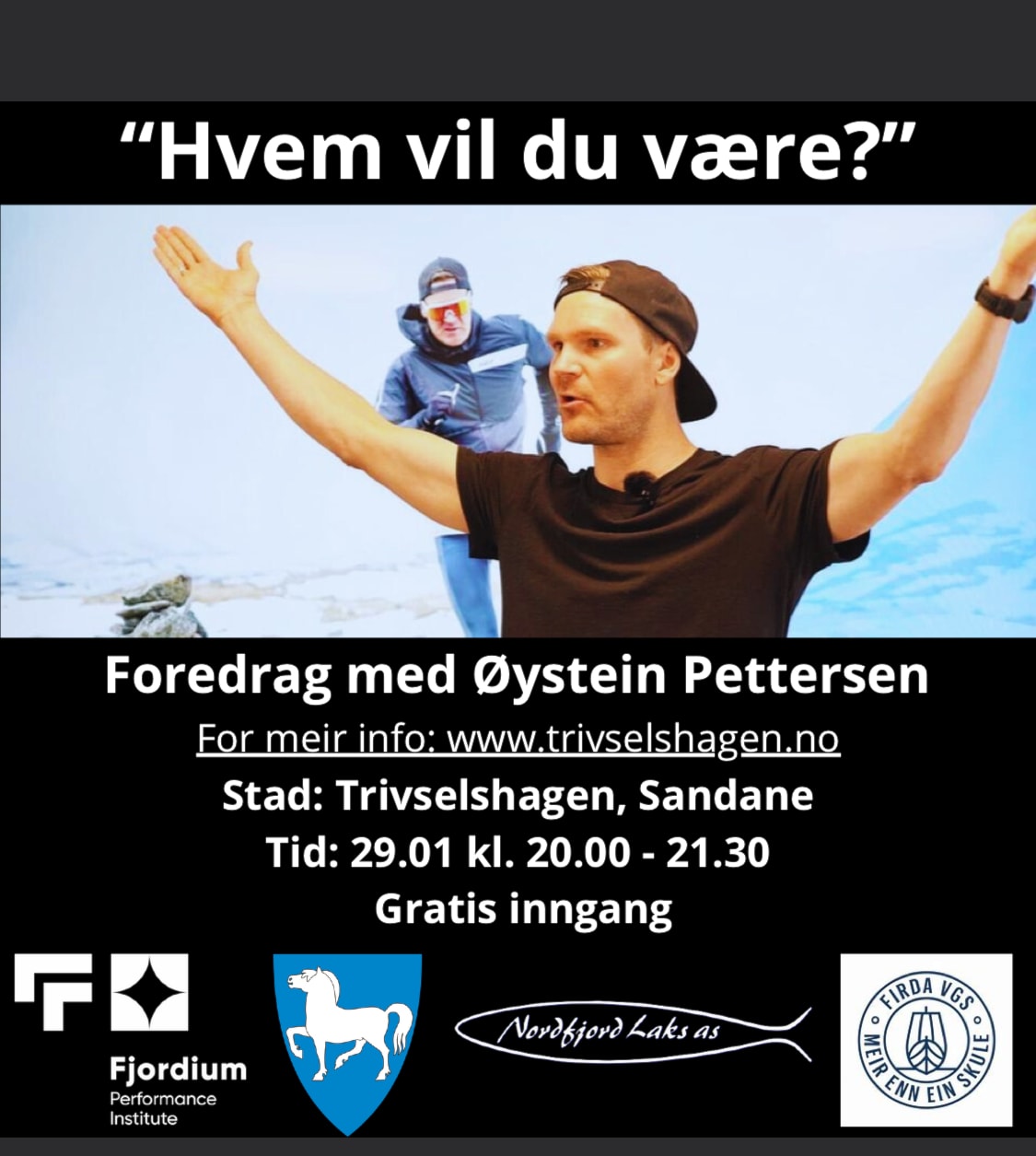 Gratis foredrag med Øystein Pettersen på Sandane